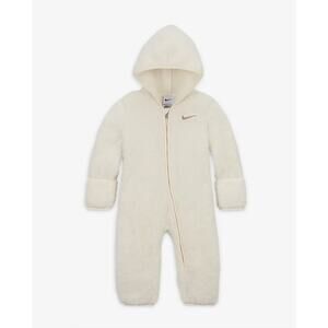 Nike Hooded Sherpa Baby Coverall in Pale Ivory 6M